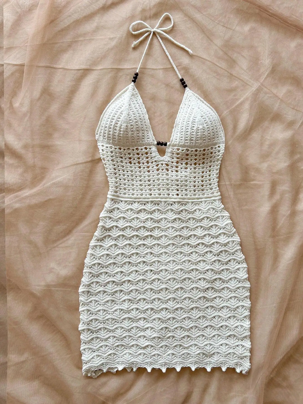Soleia Summer Sexy Ombre Knitted Dress – V-Neck Backless Vacation Outfit