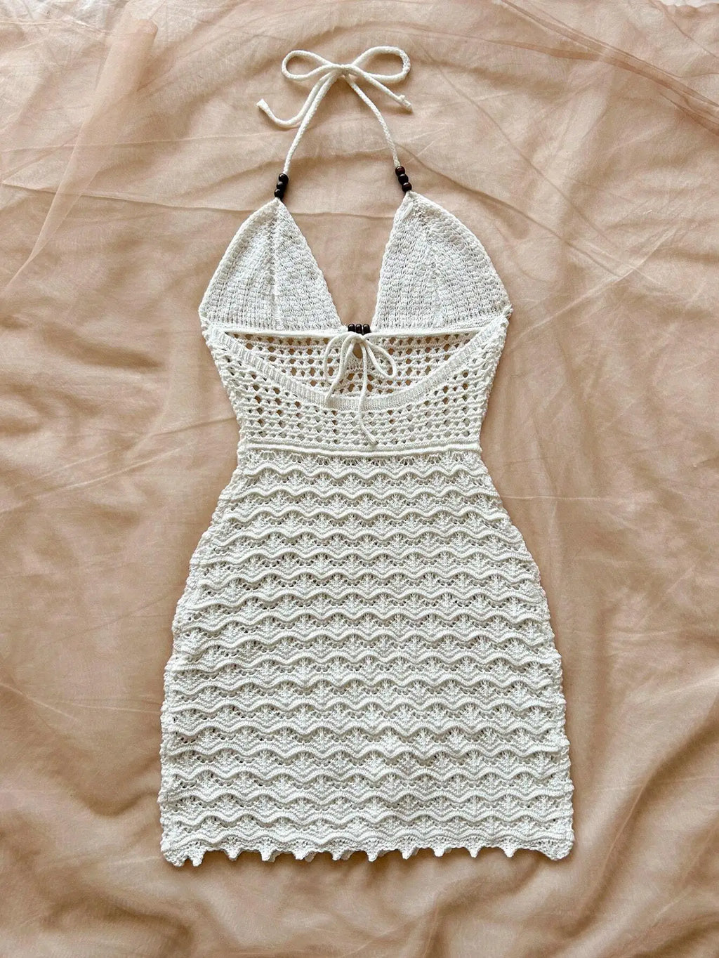 Soleia Summer Sexy Ombre Knitted Dress – V-Neck Backless Vacation Outfit