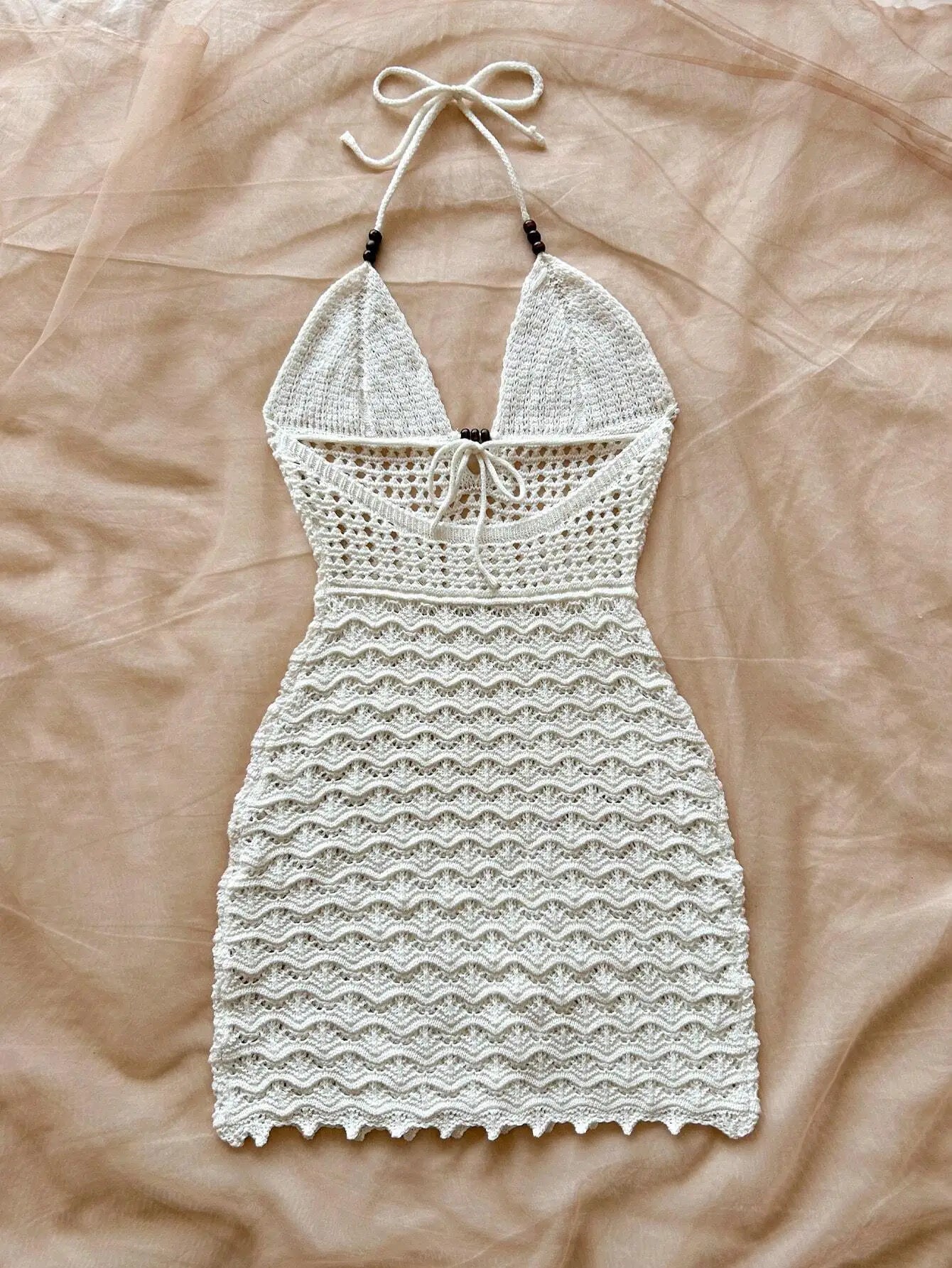 Soleia Summer Sexy Ombre Knitted Dress – V-Neck Backless Vacation Outfit
